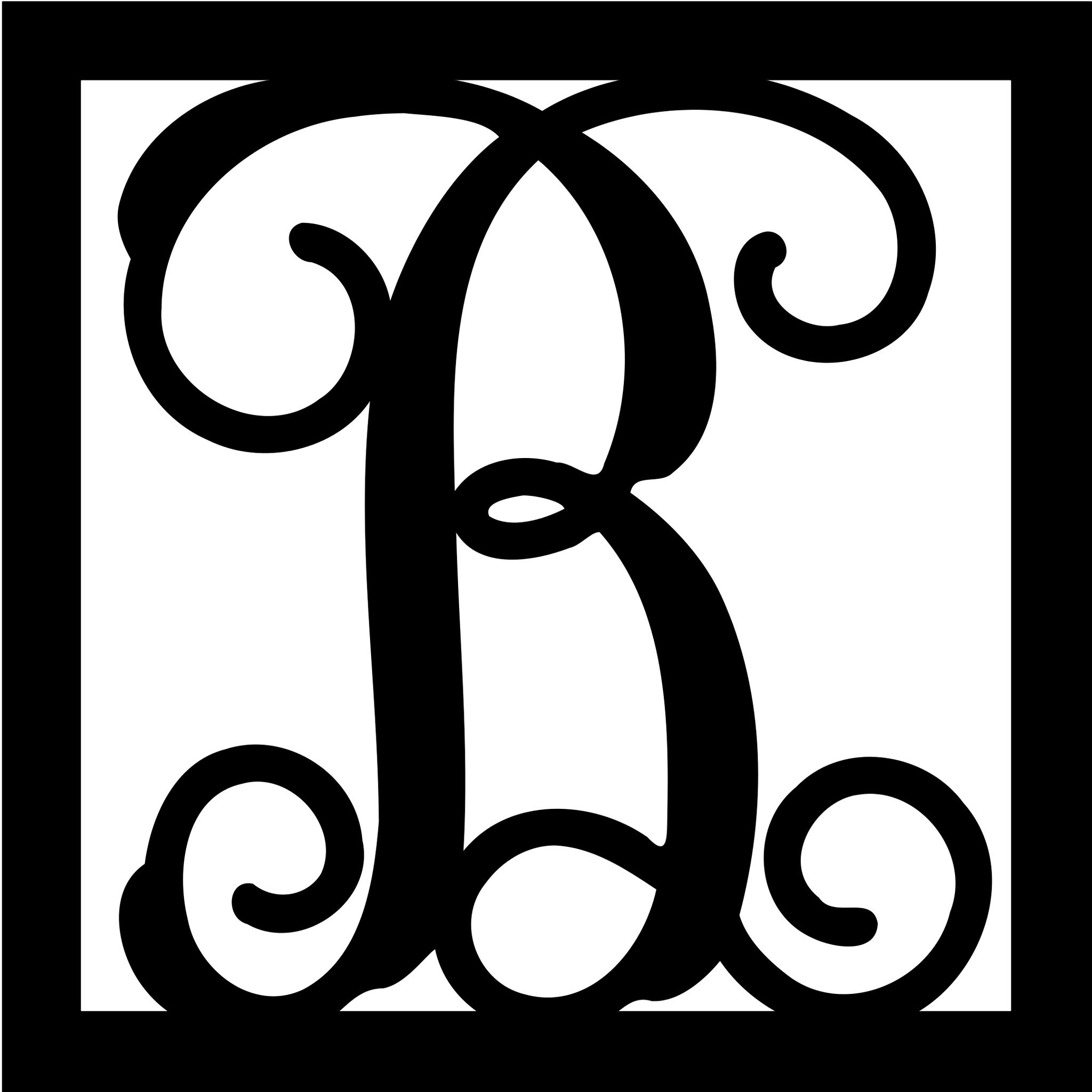 ''Metal Mogram Square with custom letter