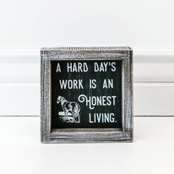Honest Living Framed Sign