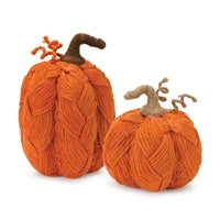 Yarn Pumpkin Set of 2