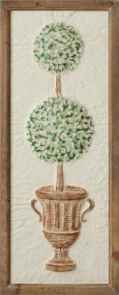 Embossed Topiary Wall Decor