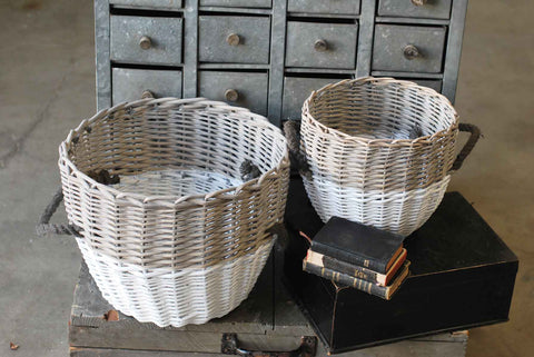 White Dipped Field Baskets