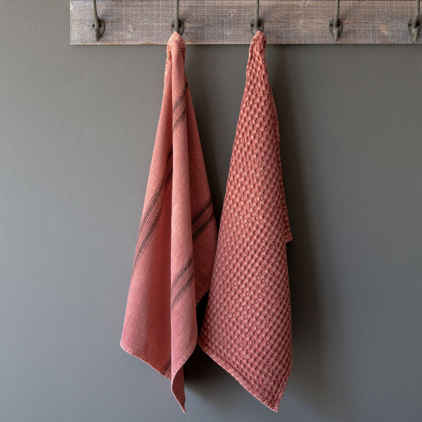 Vintage Coral Dishtowel