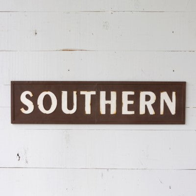 Embossed Metal Southern Sign