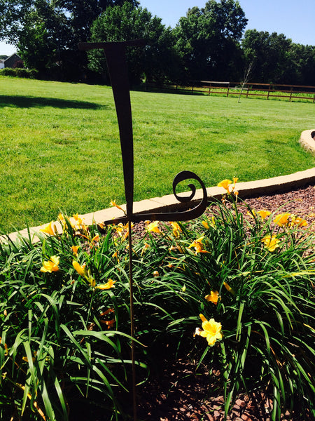 Metal Letter with Ground Stake