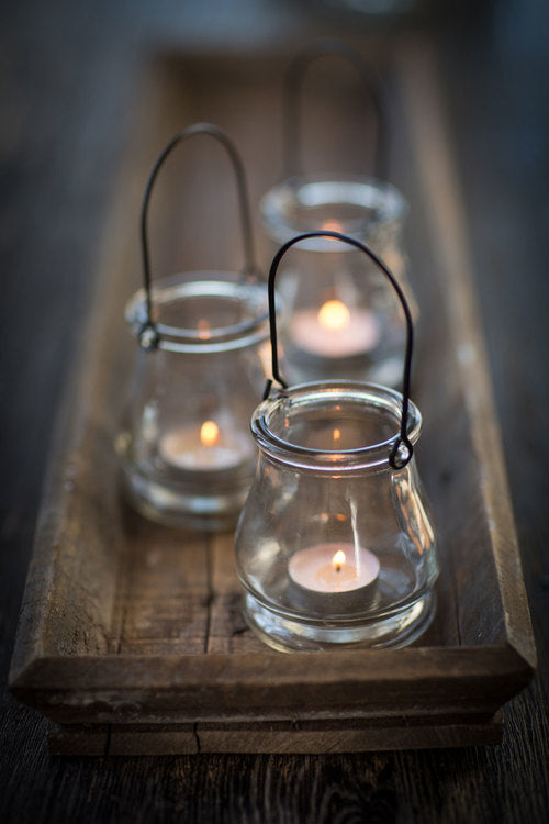 Glass & Wire Votive Holder