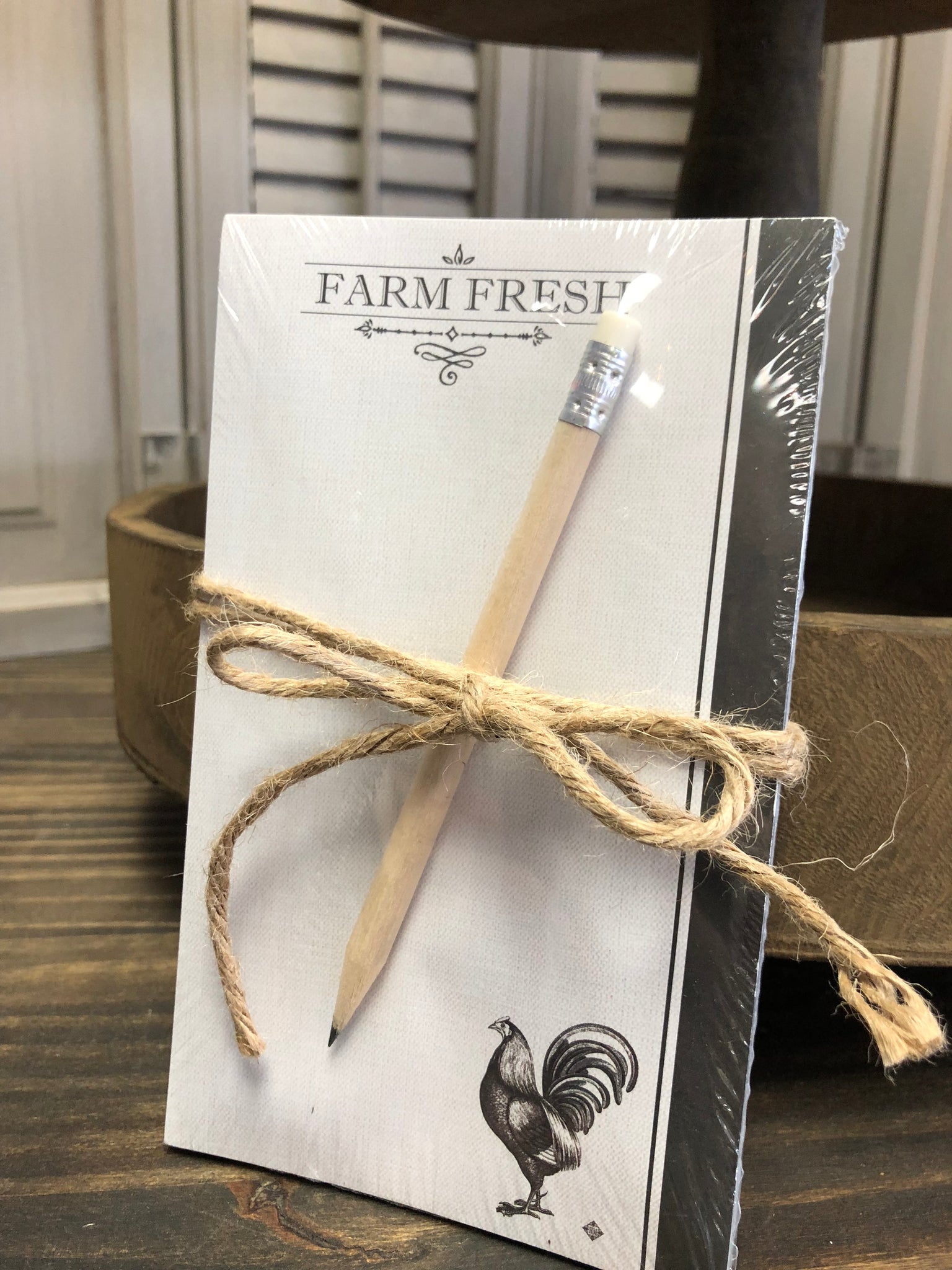 Farmers Market Notepad & Pencil