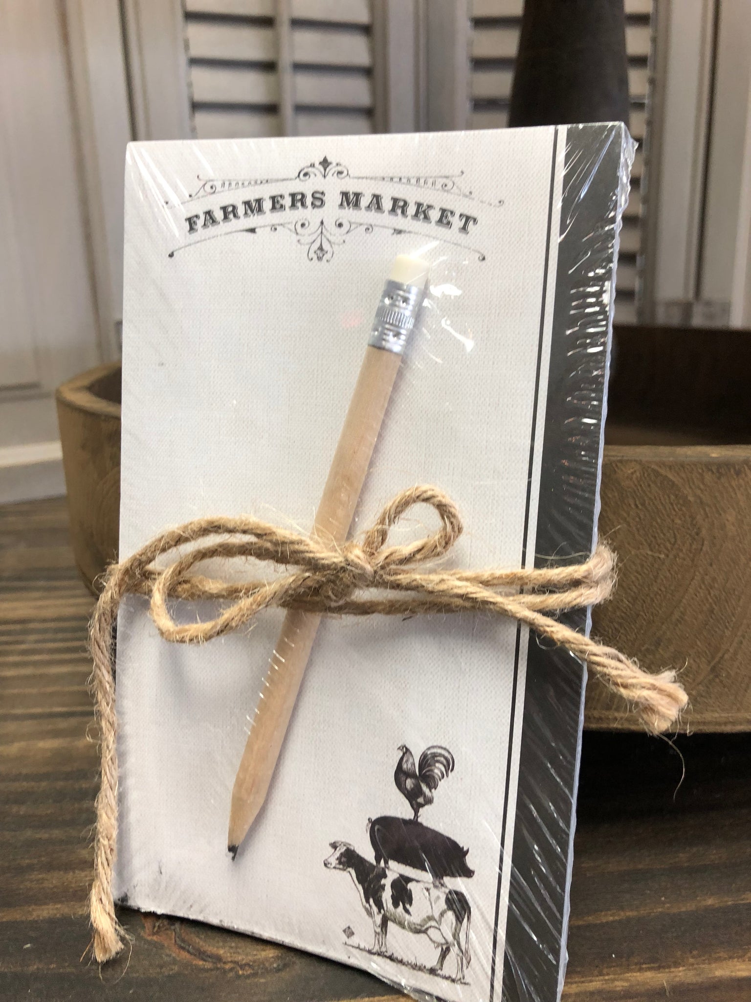 Farmers Market Notepad & Pencil