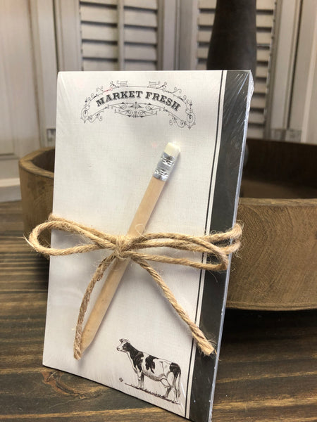 Farmers Market Notepad & Pencil