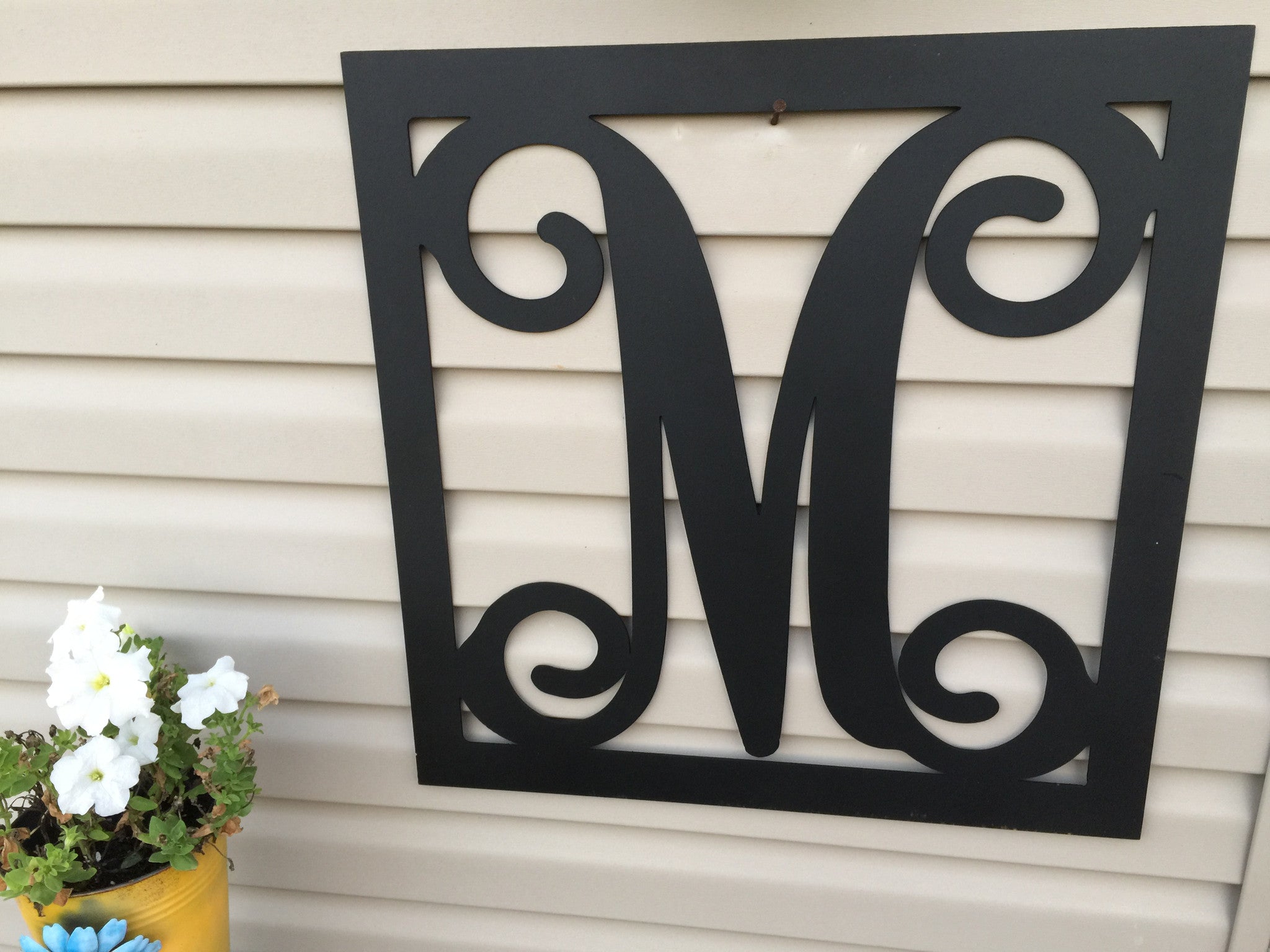 ''Metal Mogram Square with custom letter