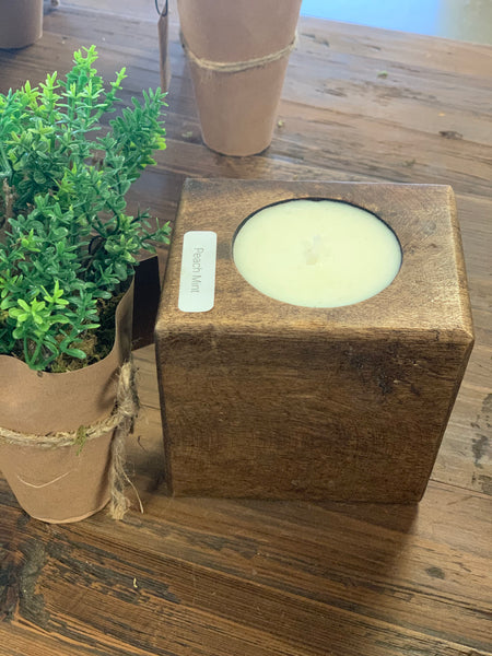 Peach Mint Sugar Mold Candle
