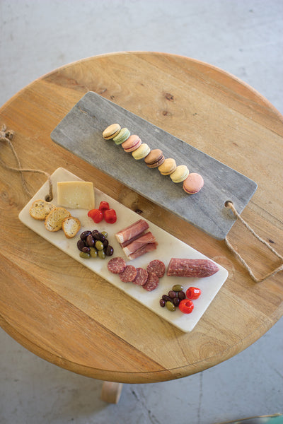 Marble Long Cutting Board with Rope Handle