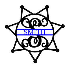 Police Badge 7 point Blue Line