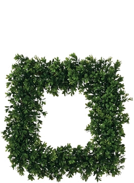 Boxwood Square Wreath 19"