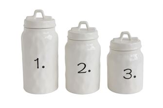 Ceramic Canister Set Numbered