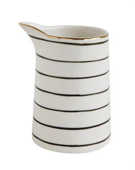 Stoneware Pitcher Black & Gold
