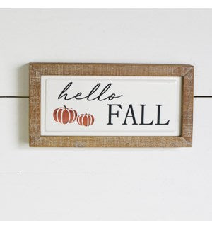 12" Hello Fall Sign