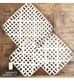 White Weave Wall Baskets