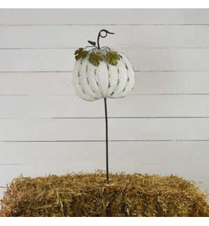 32" White Pumpkin Stake