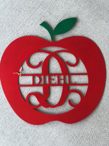 Apple Metal Monogram with Last Name