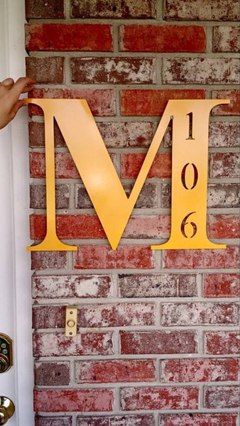 Block Style Letter with House Number