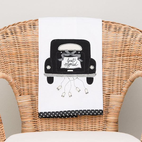 Just Married Car Tea Towel