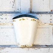 White Metal Wall Bucket