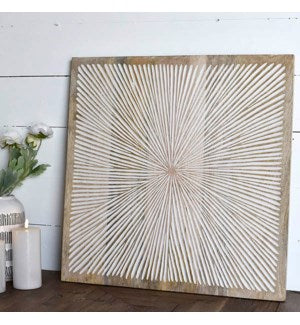 24" Carved Wood Wall Decor