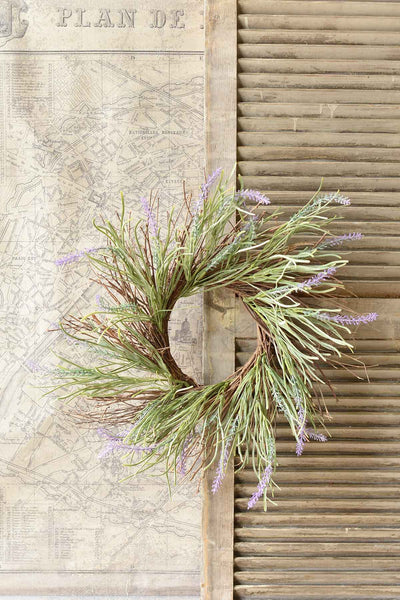 6.5" Sea Grass and Lavender Candle Ring
