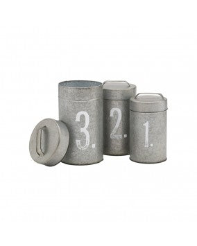 Galvanized Canister Set