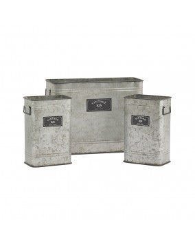 Vintage 825 Galvanized Rectangle Bin